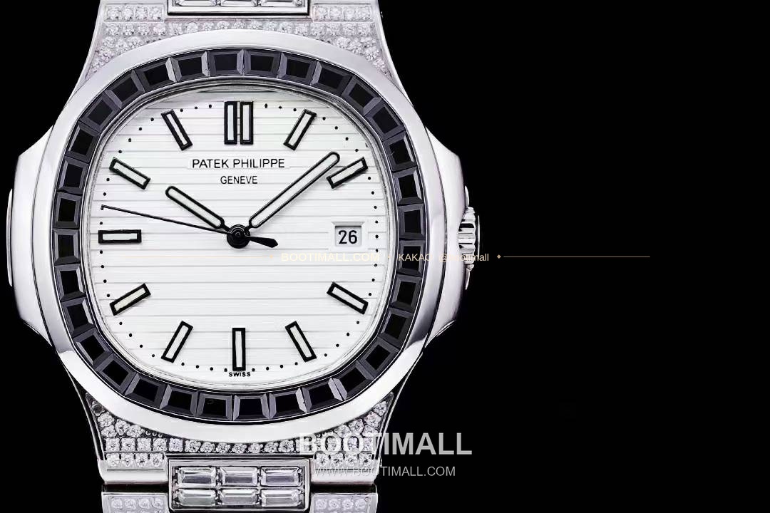 파텍필립 노틸러스 5711 풀다이아 파베 다이얼 오토매틱 Patek Philippe Nautilus 5711 Full Diamond Pave Dial Automatic 40mm 3