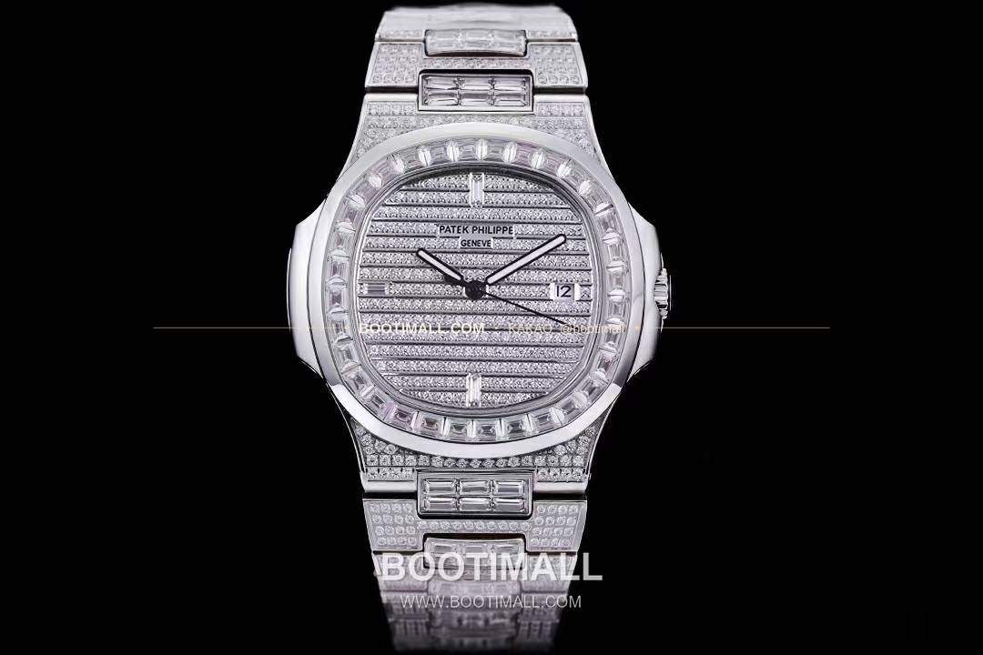 파텍필립 노틸러스 5711 풀다이아 파베 다이얼 오토매틱 Patek Philippe Nautilus 5711 Full Diamond Pave Dial Automatic 40mm 1