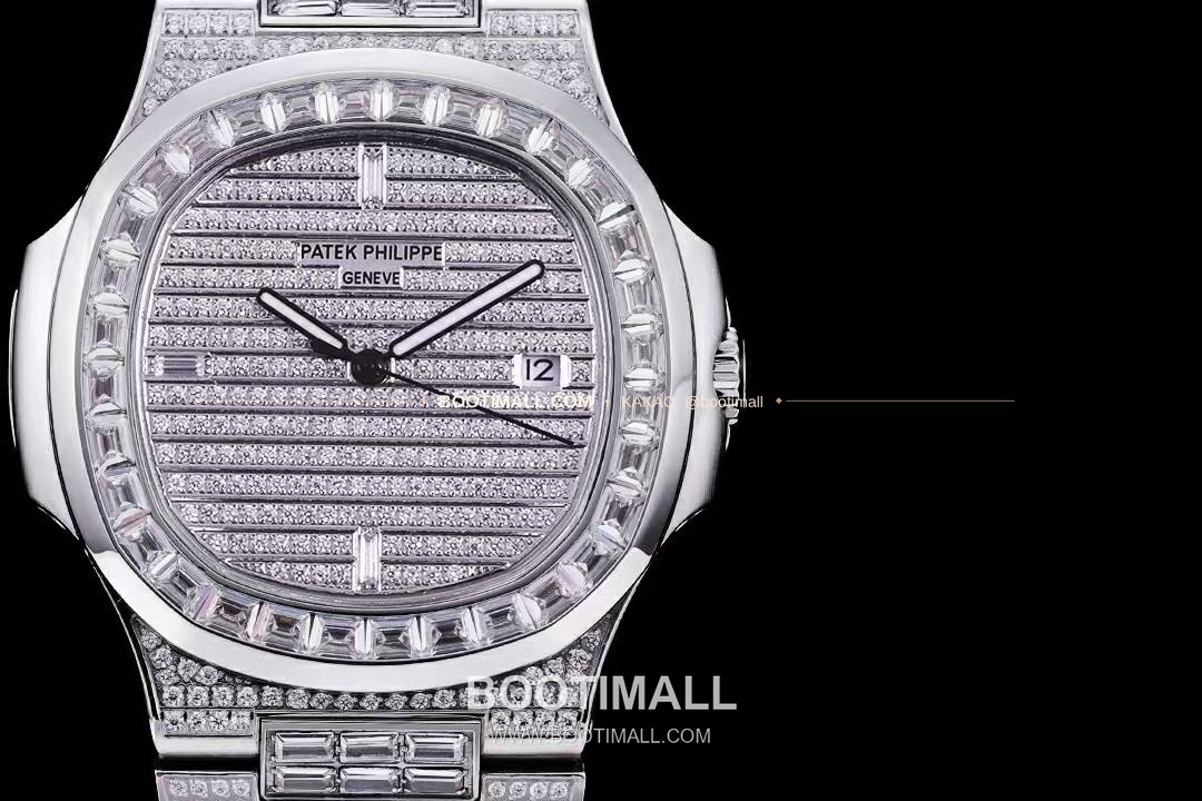 파텍필립 노틸러스 5711 풀다이아 파베 다이얼 오토매틱 Patek Philippe Nautilus 5711 Full Diamond Pave Dial Automatic 40mm 3