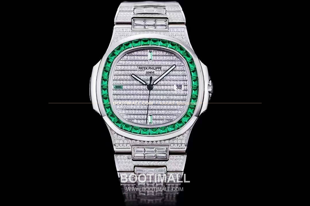 파텍필립 노틸러스 5711 풀다이아 파베 다이얼 오토매틱 Patek Philippe Nautilus 5711 Full Diamond Pave Dial Automatic 40mm 1