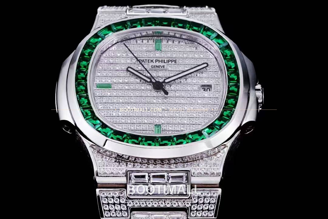 파텍필립 노틸러스 5711 풀다이아 파베 다이얼 오토매틱 Patek Philippe Nautilus 5711 Full Diamond Pave Dial Automatic 40mm 2