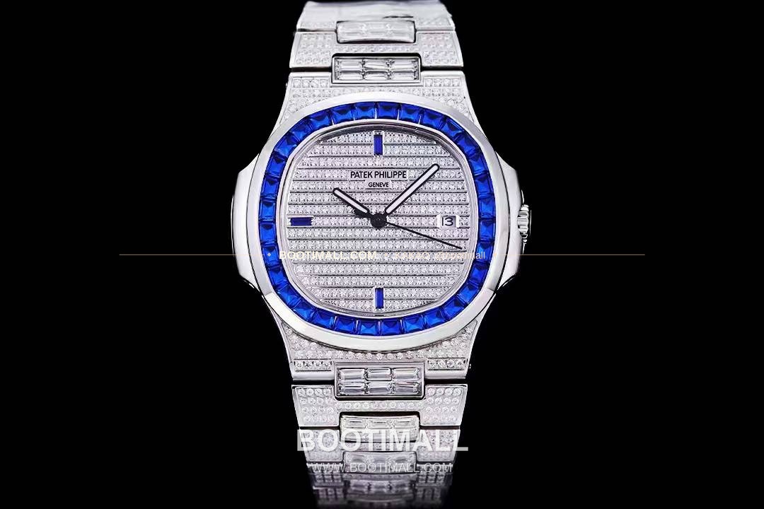 파텍필립 노틸러스 5711 풀다이아 파베 다이얼 오토매틱 Patek Philippe Nautilus 5711 Full Diamond Pave Dial Automatic 40mm 1