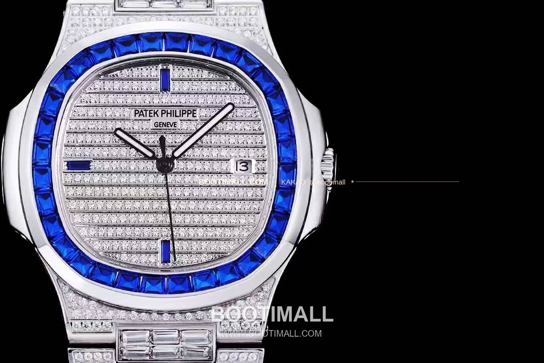 파텍필립 노틸러스 5711 풀다이아 파베 다이얼 오토매틱 Patek Philippe Nautilus 5711 Full Diamond Pave Dial Automatic 40mm 3