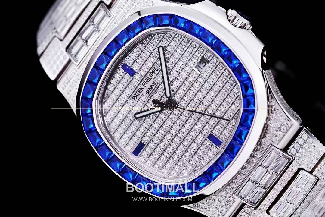 파텍필립 노틸러스 5711 풀다이아 파베 다이얼 오토매틱 Patek Philippe Nautilus 5711 Full Diamond Pave Dial Automatic 40mm 5