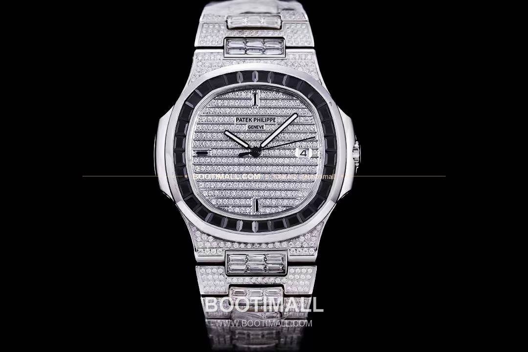 파텍필립 노틸러스 5711 풀다이아 파베 다이얼 오토매틱 Patek Philippe Nautilus 5711 Full Diamond Pave Dial Automatic 40mm 1
