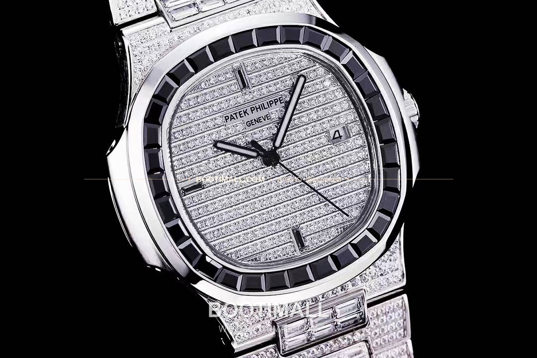 파텍필립 노틸러스 5711 풀다이아 파베 다이얼 오토매틱 Patek Philippe Nautilus 5711 Full Diamond Pave Dial Automatic 40mm 4
