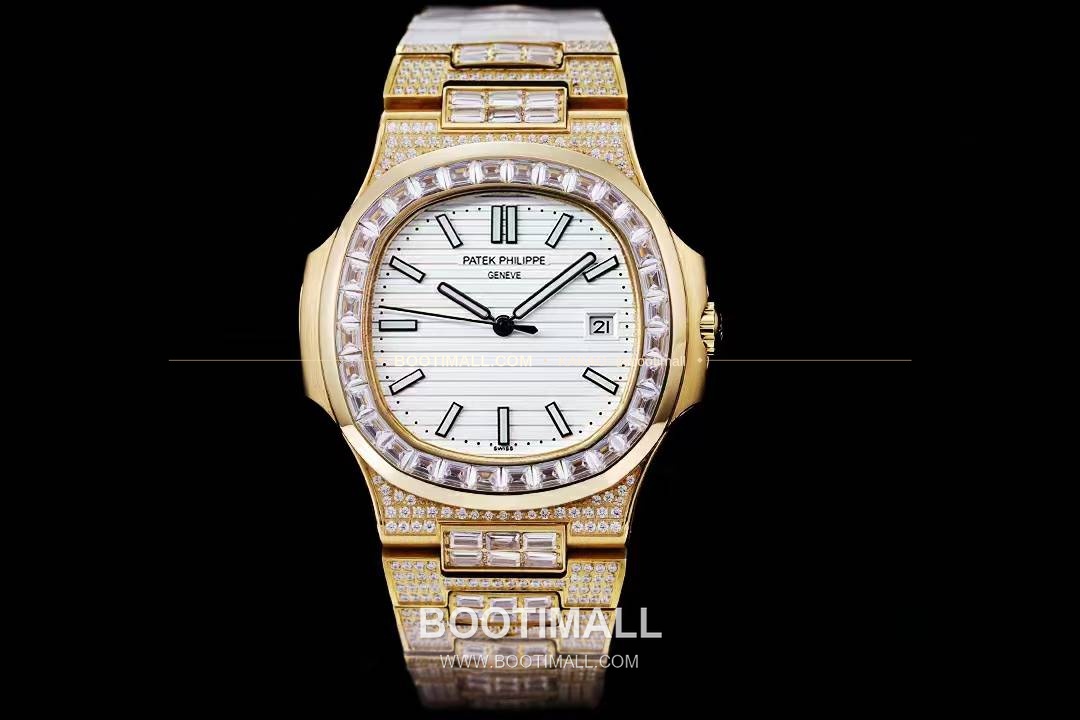 파텍필립 노틸러스 5711 풀다이아 파베 다이얼 오토매틱 Patek Philippe Nautilus 5711 Full Diamond Pave Dial Automatic 40mm 1
