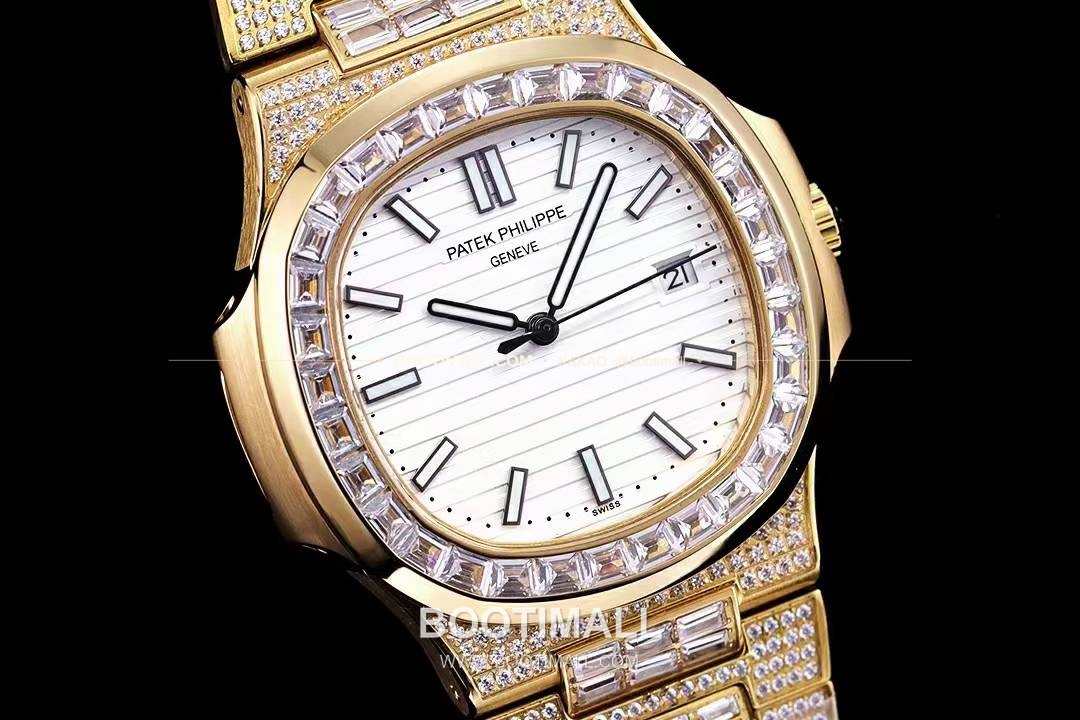파텍필립 노틸러스 5711 풀다이아 파베 다이얼 오토매틱 Patek Philippe Nautilus 5711 Full Diamond Pave Dial Automatic 40mm 4