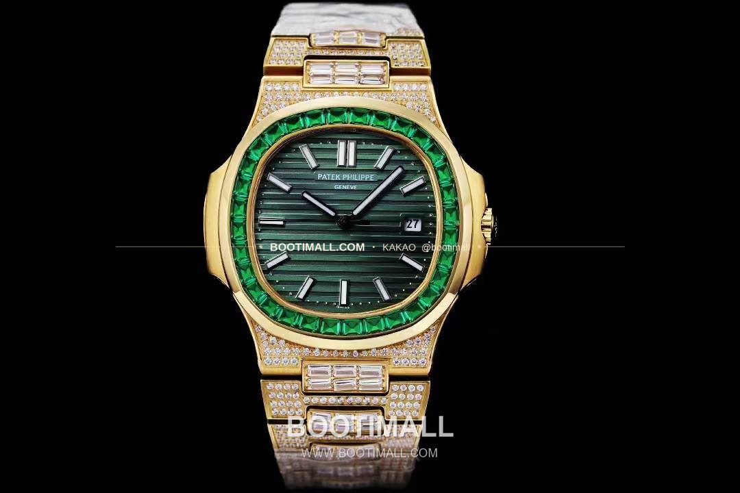 파텍필립 노틸러스 5711 풀다이아 파베 다이얼 오토매틱 Patek Philippe Nautilus 5711 Full Diamond Pave Dial Automatic 40mm 1