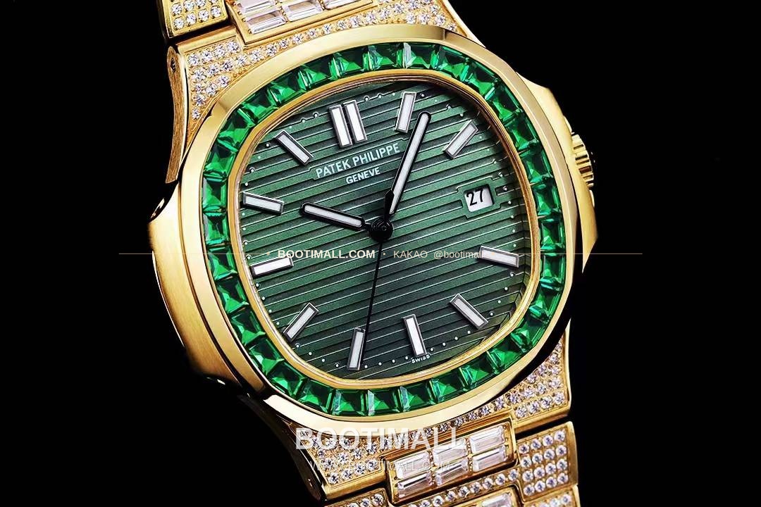 파텍필립 노틸러스 5711 풀다이아 파베 다이얼 오토매틱 Patek Philippe Nautilus 5711 Full Diamond Pave Dial Automatic 40mm 4