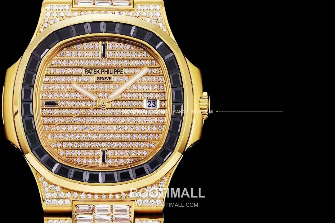 파텍필립 노틸러스 5711 풀다이아 파베 다이얼 오토매틱 Patek Philippe Nautilus 5711 Full Diamond Pave Dial Automatic 40mm 3