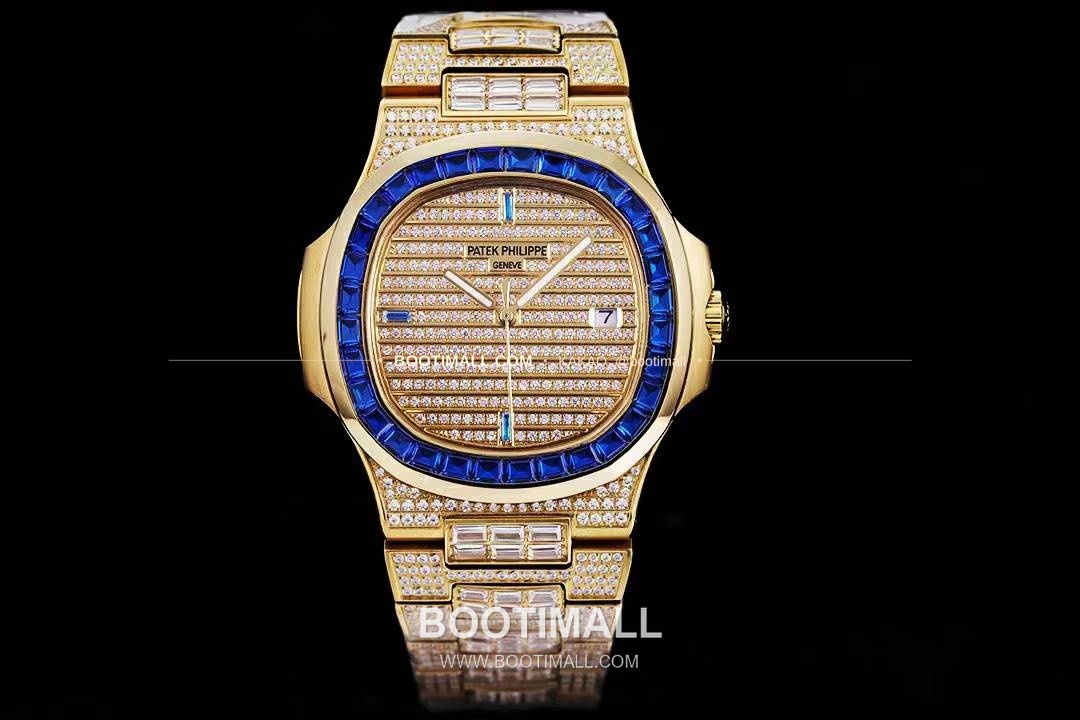 파텍필립 노틸러스 5711 풀다이아 파베 다이얼 오토매틱 Patek Philippe Nautilus 5711 Full Diamond Pave Dial Automatic 40mm 1