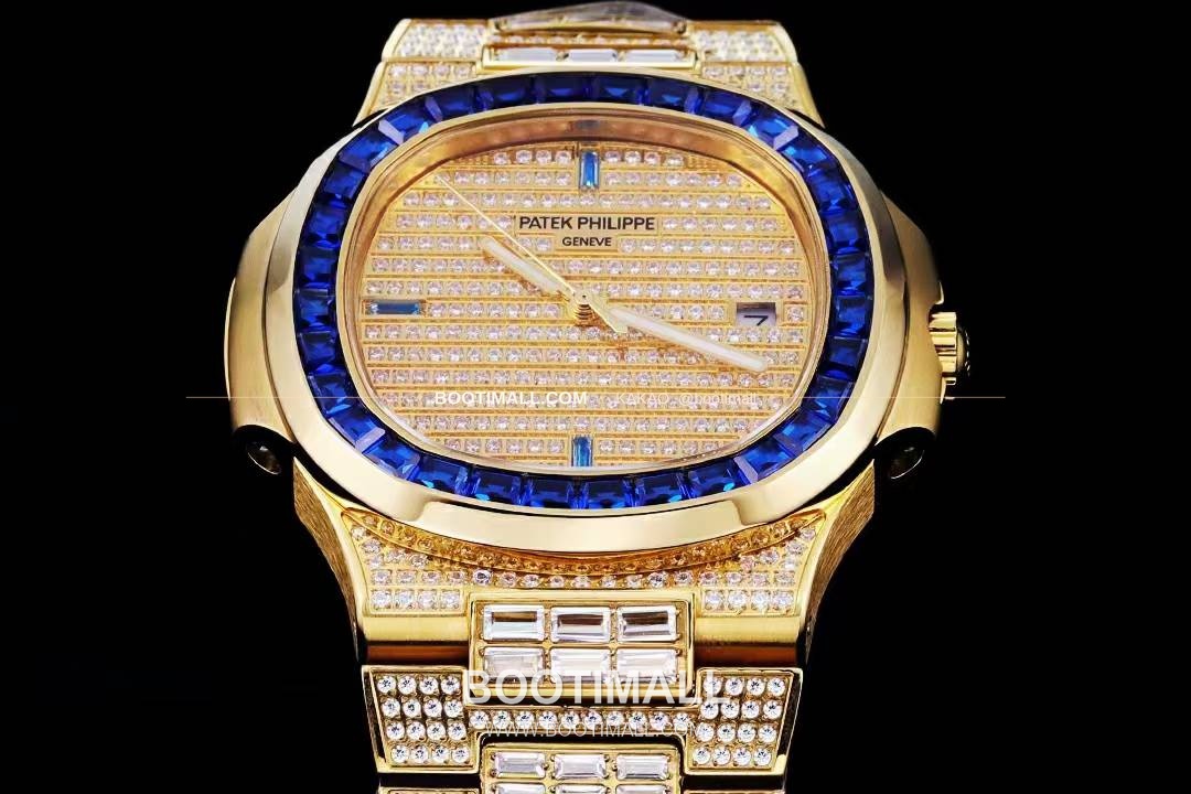 파텍필립 노틸러스 5711 풀다이아 파베 다이얼 오토매틱 Patek Philippe Nautilus 5711 Full Diamond Pave Dial Automatic 40mm 2