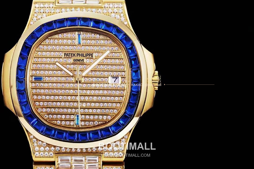 파텍필립 노틸러스 5711 풀다이아 파베 다이얼 오토매틱 Patek Philippe Nautilus 5711 Full Diamond Pave Dial Automatic 40mm 3