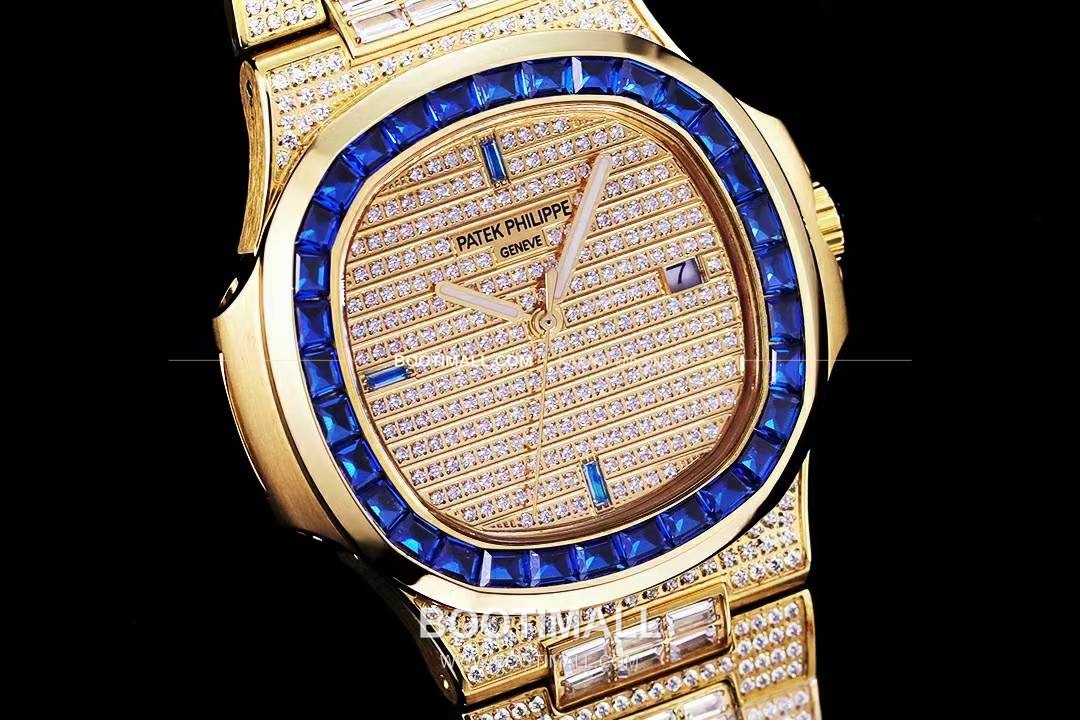 파텍필립 노틸러스 5711 풀다이아 파베 다이얼 오토매틱 Patek Philippe Nautilus 5711 Full Diamond Pave Dial Automatic 40mm 4