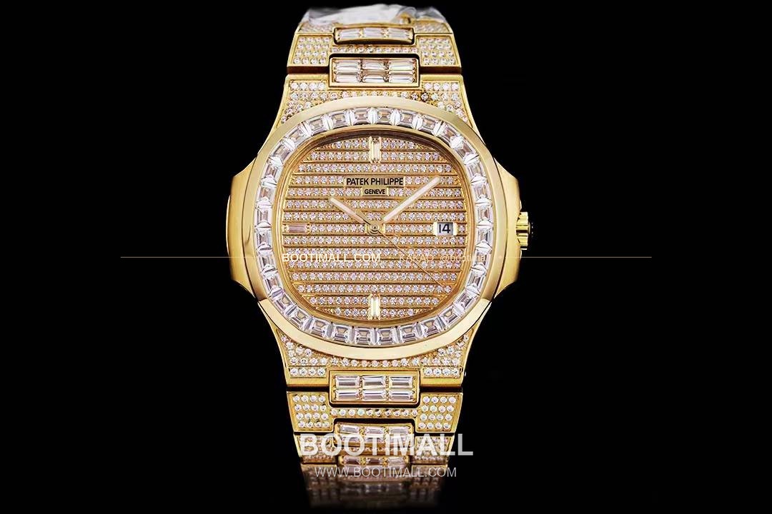 파텍필립 노틸러스 5711 풀다이아 파베 다이얼 오토매틱 Patek Philippe Nautilus 5711 Full Diamond Pave Dial Automatic 40mm 1