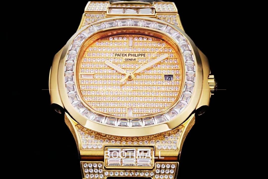 파텍필립 노틸러스 5711 풀다이아 파베 다이얼 오토매틱 Patek Philippe Nautilus 5711 Full Diamond Pave Dial Automatic 40mm 2