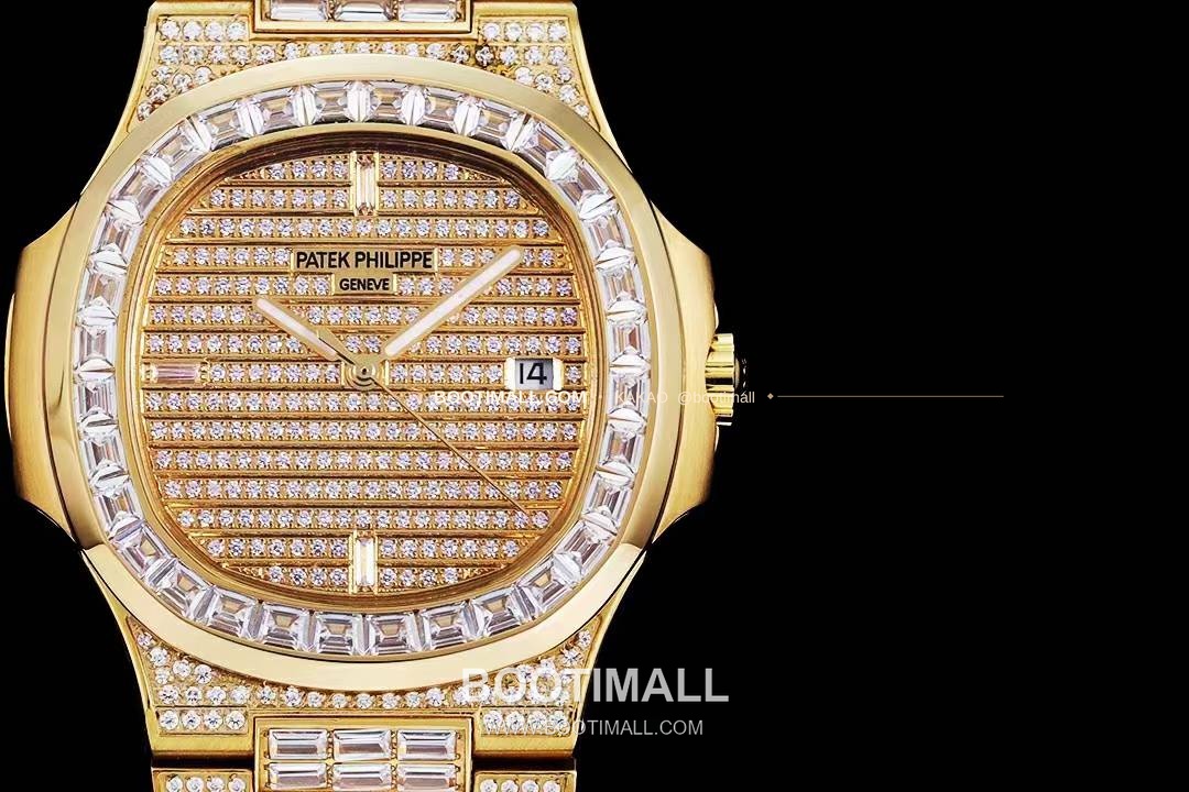 파텍필립 노틸러스 5711 풀다이아 파베 다이얼 오토매틱 Patek Philippe Nautilus 5711 Full Diamond Pave Dial Automatic 40mm 3