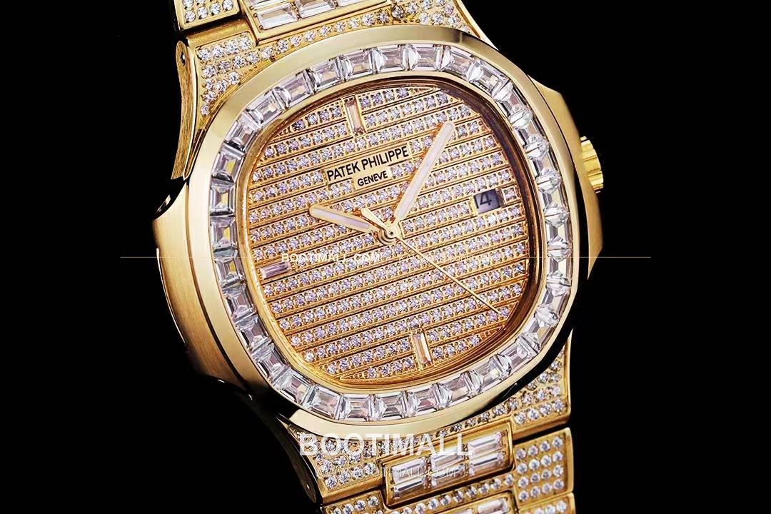 파텍필립 노틸러스 5711 풀다이아 파베 다이얼 오토매틱 Patek Philippe Nautilus 5711 Full Diamond Pave Dial Automatic 40mm 4