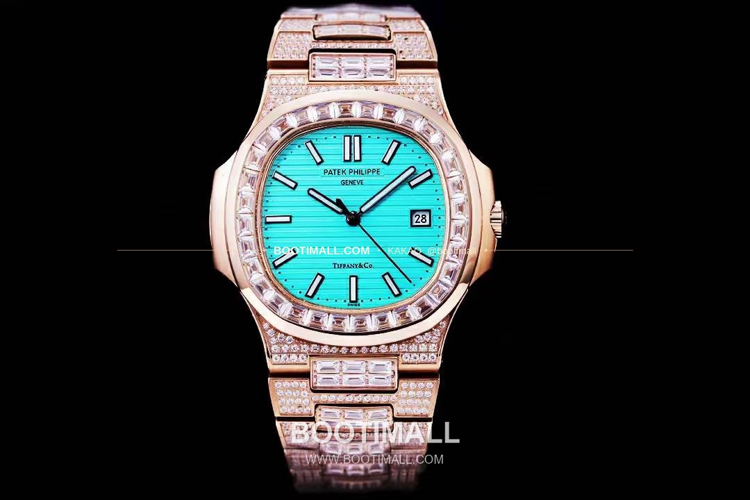 파텍필립 노틸러스 5711 풀다이아 파베 다이얼 오토매틱 Patek Philippe Nautilus 5711 Full Diamond Pave Dial Automatic 40mm 1