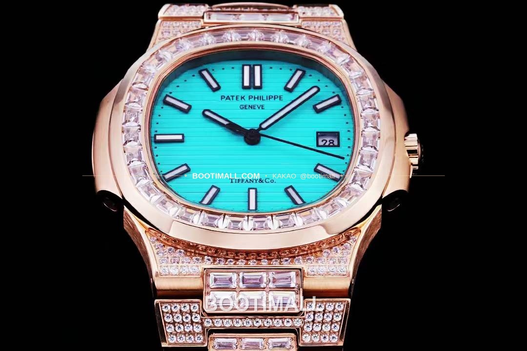 파텍필립 노틸러스 5711 풀다이아 파베 다이얼 오토매틱 Patek Philippe Nautilus 5711 Full Diamond Pave Dial Automatic 40mm 2