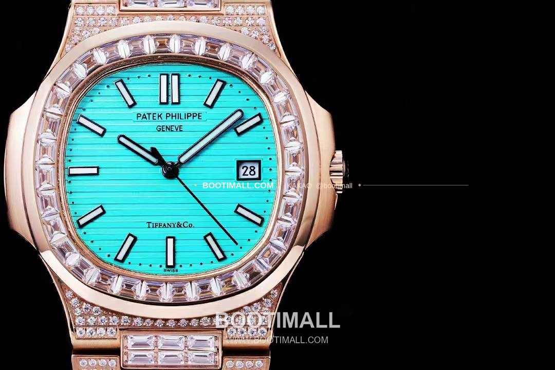 파텍필립 노틸러스 5711 풀다이아 파베 다이얼 오토매틱 Patek Philippe Nautilus 5711 Full Diamond Pave Dial Automatic 40mm 3