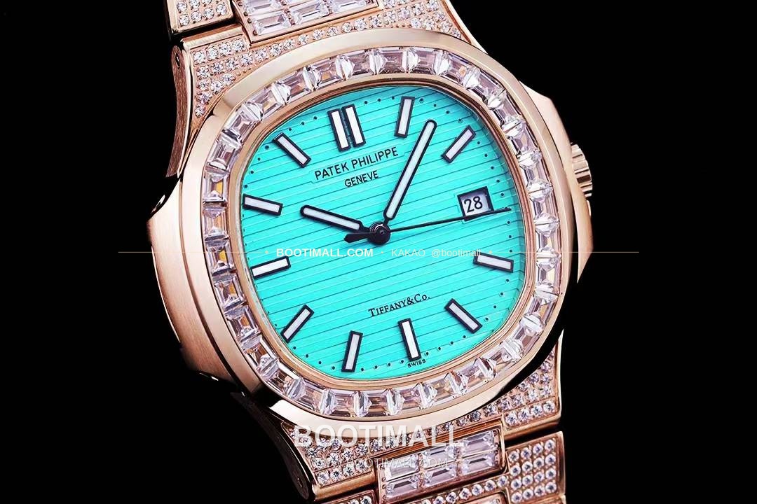 파텍필립 노틸러스 5711 풀다이아 파베 다이얼 오토매틱 Patek Philippe Nautilus 5711 Full Diamond Pave Dial Automatic 40mm 4