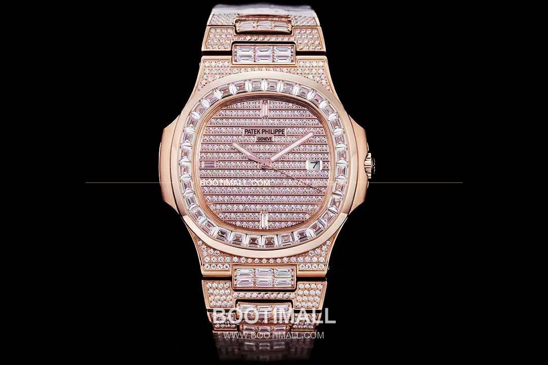 파텍필립 노틸러스 5711 풀다이아 파베 다이얼 오토매틱 Patek Philippe Nautilus 5711 Full Diamond Pave Dial Automatic 40mm 1