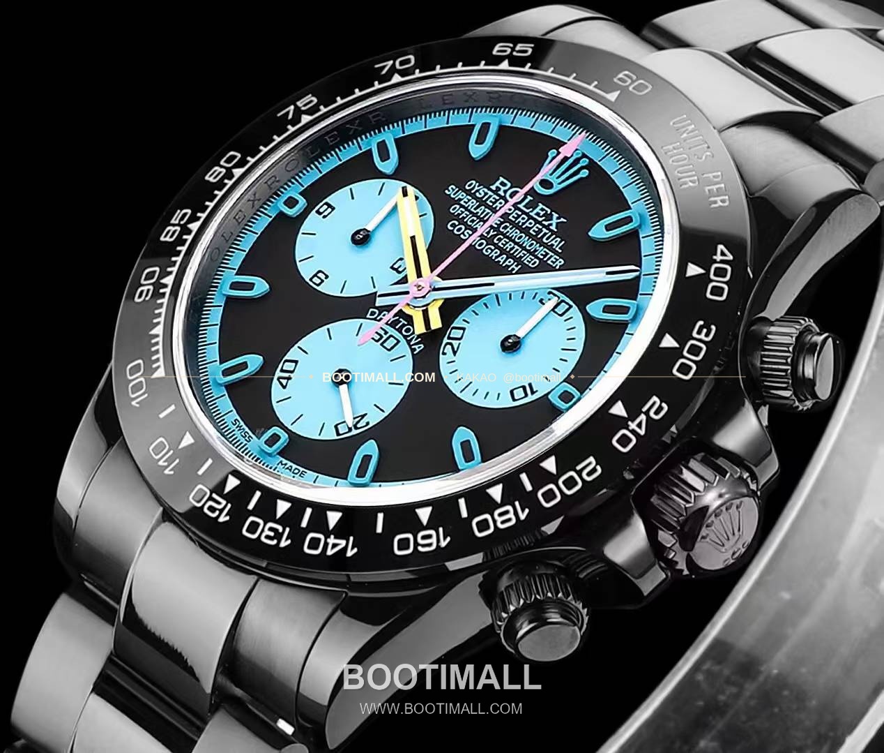 롤렉스 데이토나 올블랙 스틸 크로노그래프 오토매틱 Rolex Daytona Black Steel Chronograph Automatic 40mm 5