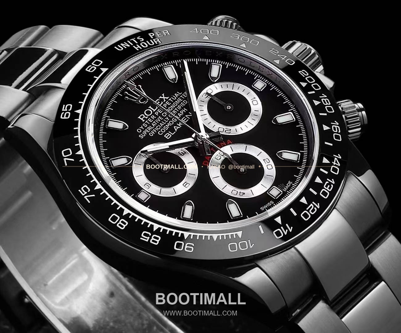 롤렉스 데이토나 올블랙 스틸 크로노그래프 오토매틱 Rolex Daytona Black Steel Chronograph Automatic 40mm 4