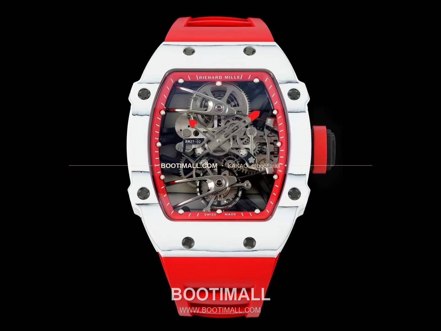 리차드밀 RM27-02 나달 플로팅 투르비용 카본 쿼츠 파이버 스켈레톤 오토매틱 Richard Mille RM27-02 Nadal Floating Tourbillon Carbon Quartz TPT Skeleton Automatic 1