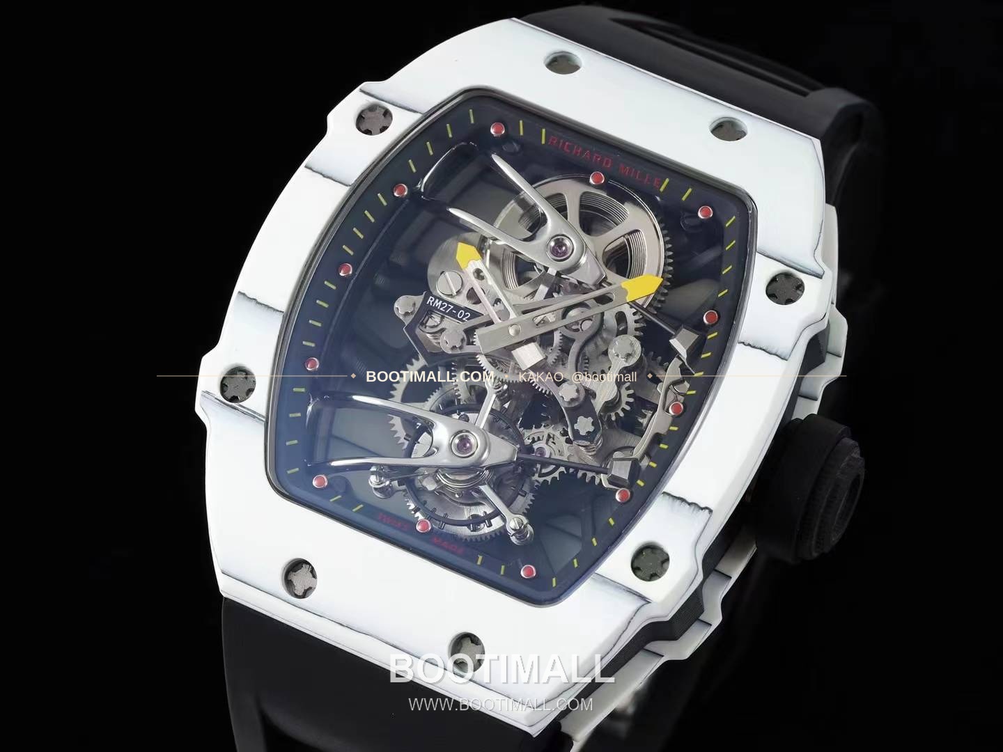 리차드밀 RM27-02 나달 플로팅 투르비용 카본 쿼츠 파이버 스켈레톤 오토매틱 Richard Mille RM27-02 Nadal Floating Tourbillon Carbon Quartz TPT Skeleton Automatic 3