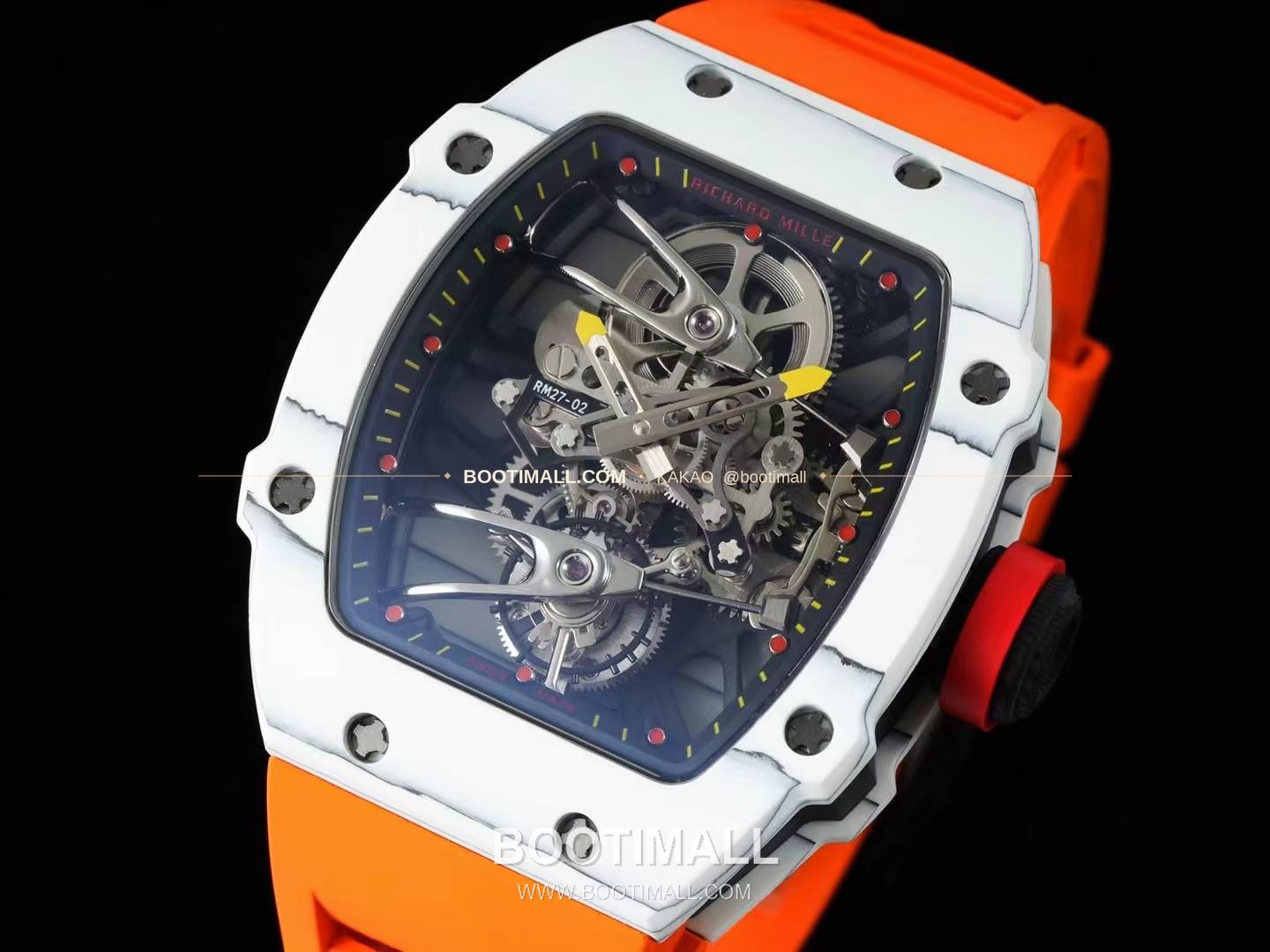 리차드밀 RM27-02 나달 플로팅 투르비용 카본 쿼츠 파이버 스켈레톤 오토매틱 Richard Mille RM27-02 Nadal Floating Tourbillon Carbon Quartz TPT Skeleton Automatic 3