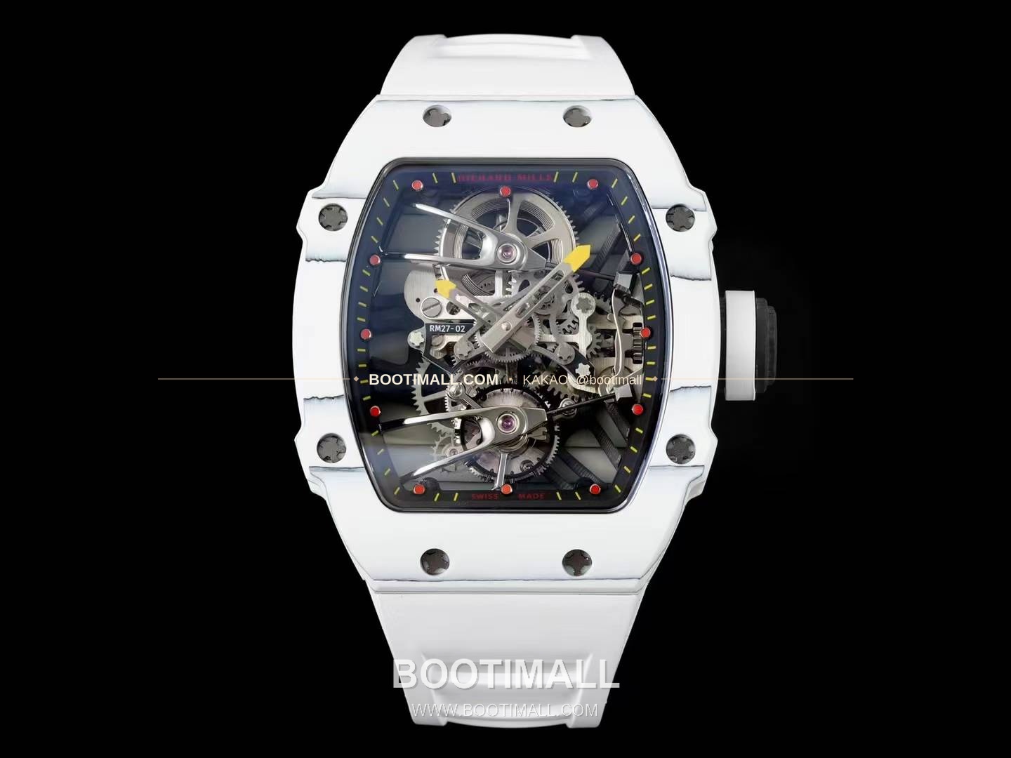리차드밀 RM27-02 나달 플로팅 투르비용 카본 쿼츠 파이버 스켈레톤 오토매틱 Richard Mille RM27-02 Nadal Floating Tourbillon Carbon Quartz TPT Skeleton Automatic 1