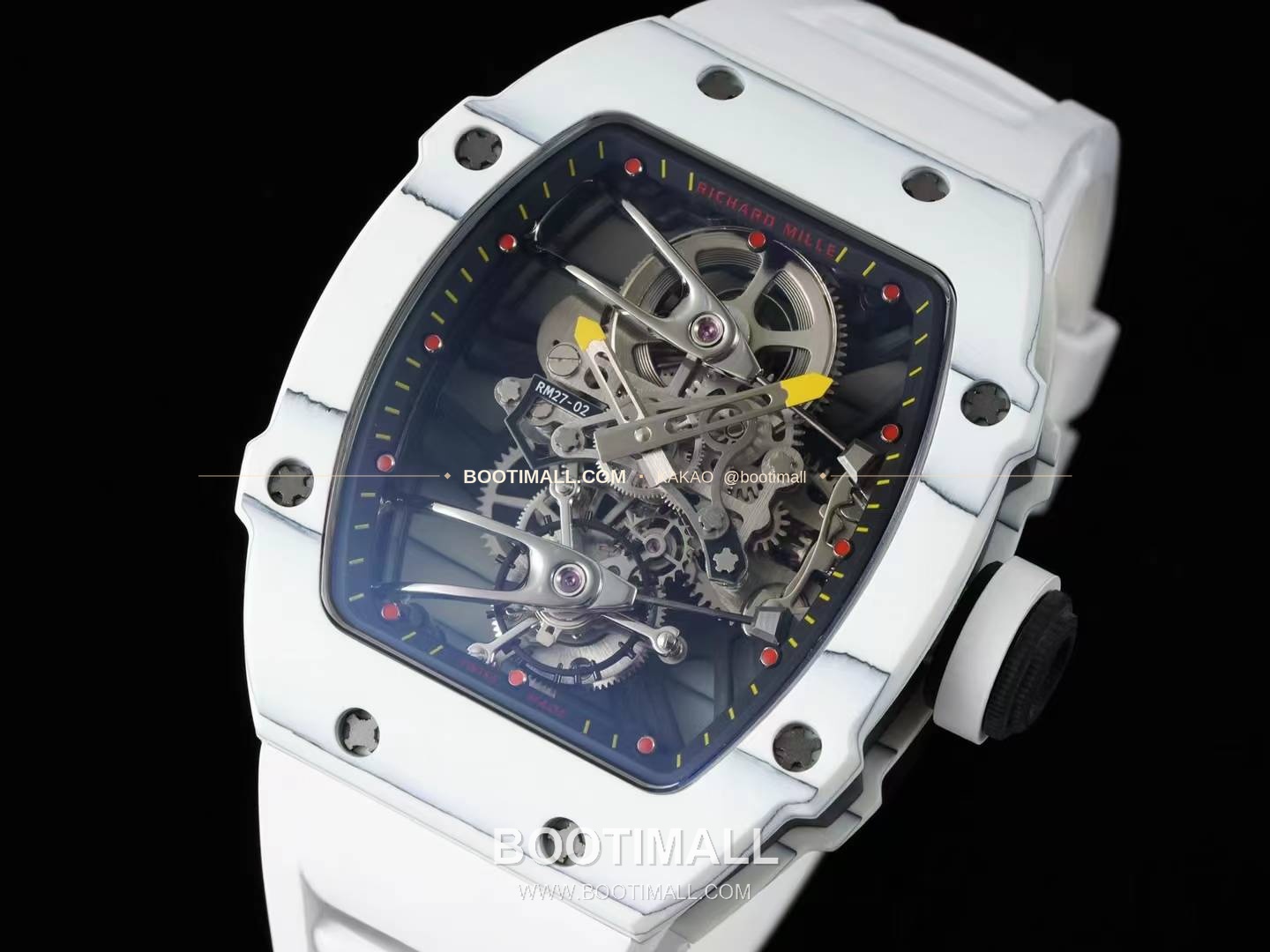 리차드밀 RM27-02 나달 플로팅 투르비용 카본 쿼츠 파이버 스켈레톤 오토매틱 Richard Mille RM27-02 Nadal Floating Tourbillon Carbon Quartz TPT Skeleton Automatic 3