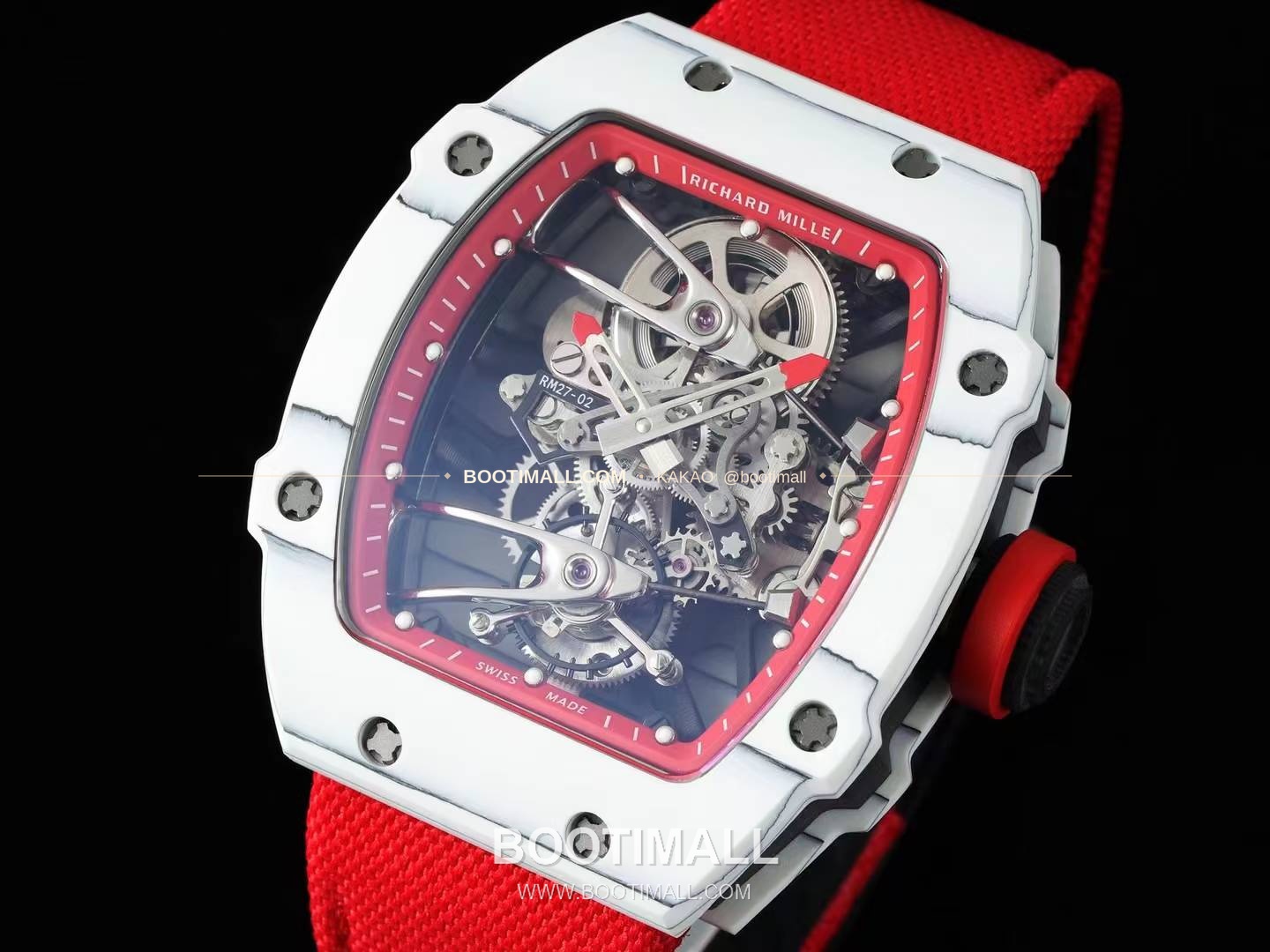 리차드밀 RM27-02 나달 플로팅 투르비용 카본 쿼츠 파이버 스켈레톤 오토매틱 Richard Mille RM27-02 Nadal Floating Tourbillon Carbon Quartz TPT Skeleton Automatic 3