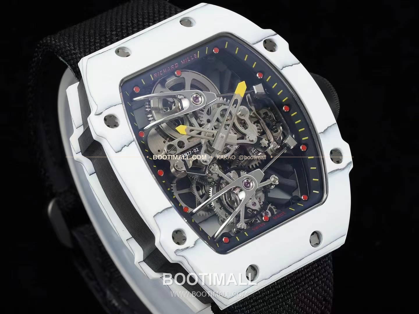 리차드밀 RM27-02 나달 플로팅 투르비용 카본 쿼츠 파이버 스켈레톤 오토매틱 Richard Mille RM27-02 Nadal Floating Tourbillon Carbon Quartz TPT Skeleton Automatic 2