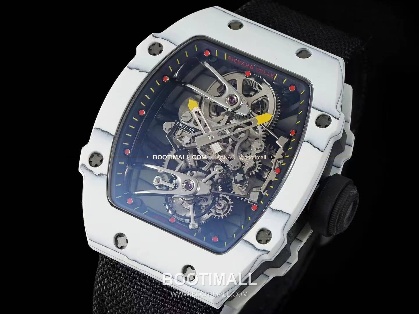 리차드밀 RM27-02 나달 플로팅 투르비용 카본 쿼츠 파이버 스켈레톤 오토매틱 Richard Mille RM27-02 Nadal Floating Tourbillon Carbon Quartz TPT Skeleton Automatic 3