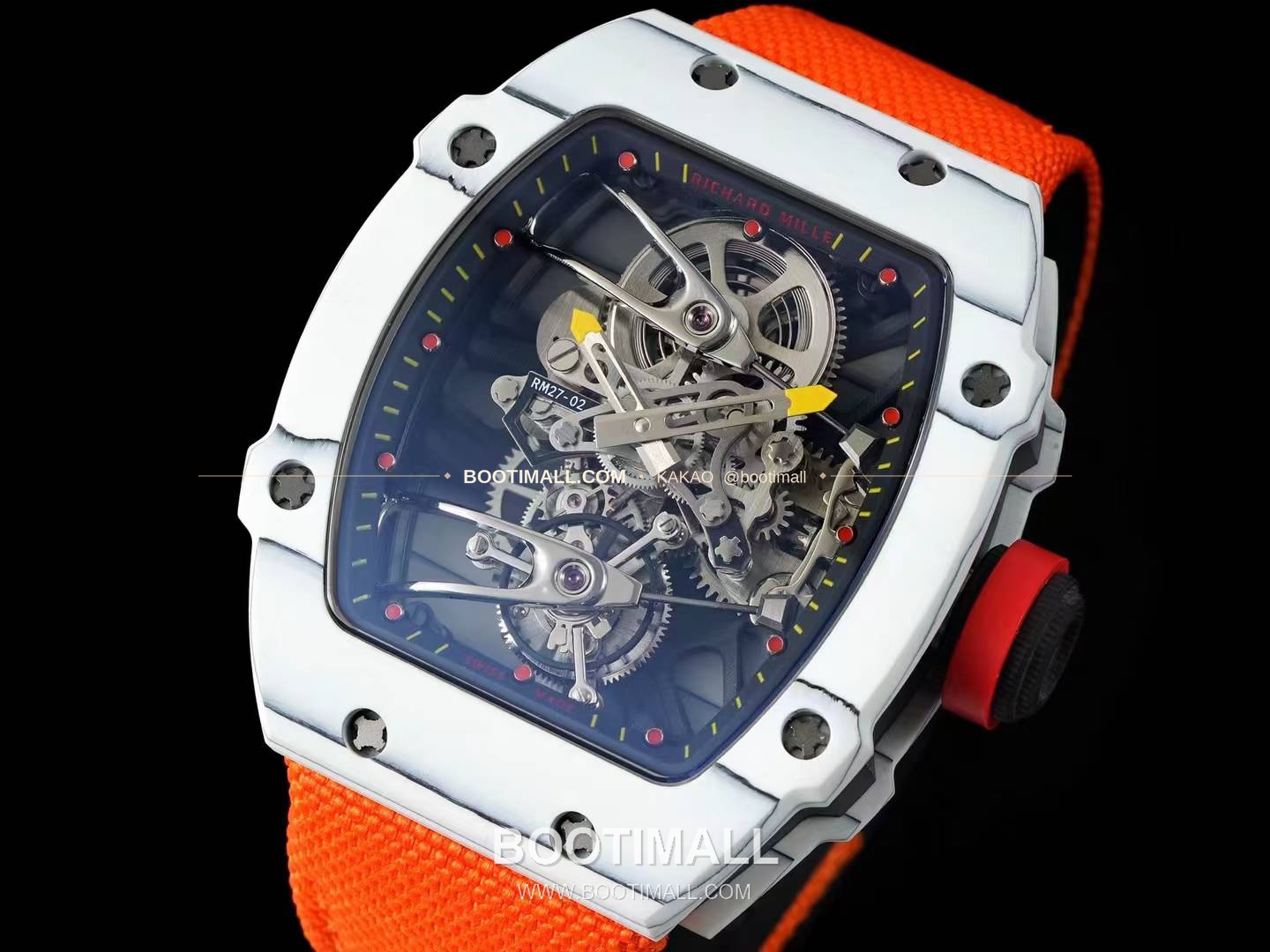 리차드밀 RM27-02 나달 플로팅 투르비용 카본 쿼츠 파이버 스켈레톤 오토매틱 Richard Mille RM27-02 Nadal Floating Tourbillon Carbon Quartz TPT Skeleton Automatic 3