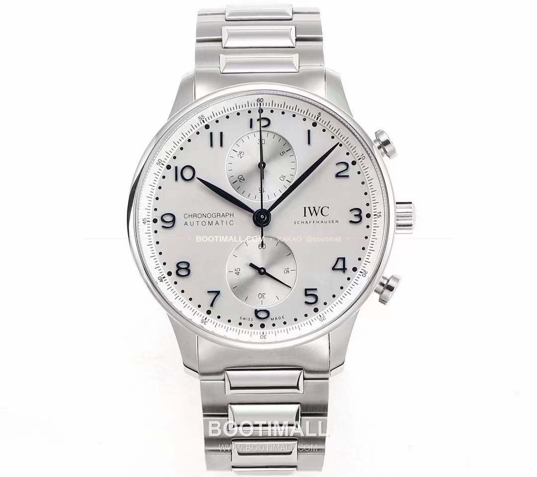 IWC 포르투기저 크로노그래프 스틸 브레이슬릿 오토매틱 IWC Portugieser Chronograph Steel Bracelet Automatic 41mm 1