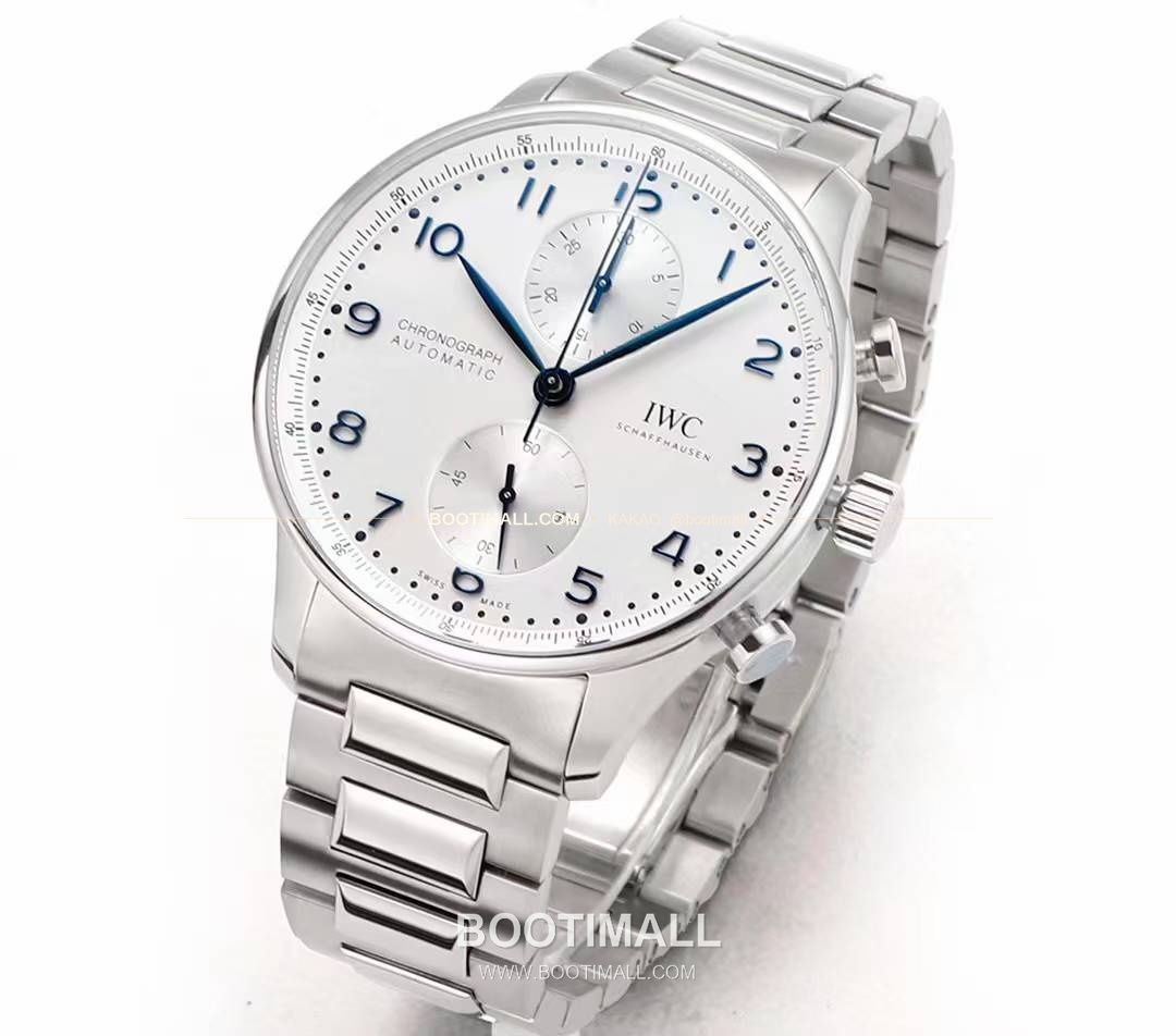 IWC 포르투기저 크로노그래프 스틸 브레이슬릿 오토매틱 IWC Portugieser Chronograph Steel Bracelet Automatic 41mm 2