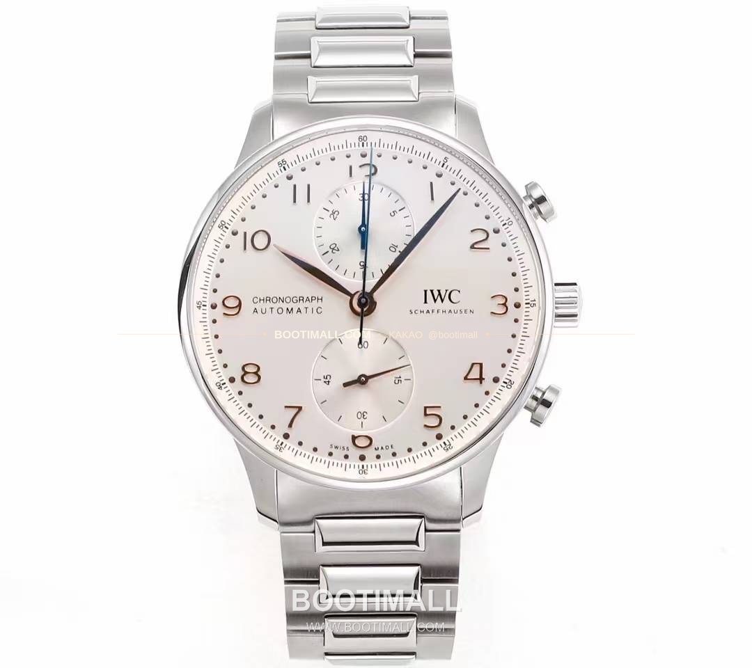 IWC 포르투기저 크로노그래프 스틸 브레이슬릿 오토매틱 IWC Portugieser Chronograph Steel Bracelet Automatic 41mm 1