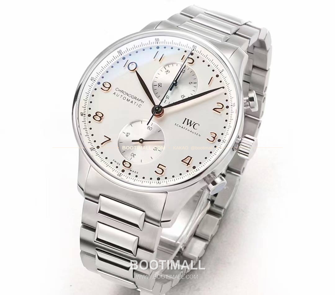 IWC 포르투기저 크로노그래프 스틸 브레이슬릿 오토매틱 IWC Portugieser Chronograph Steel Bracelet Automatic 41mm 2