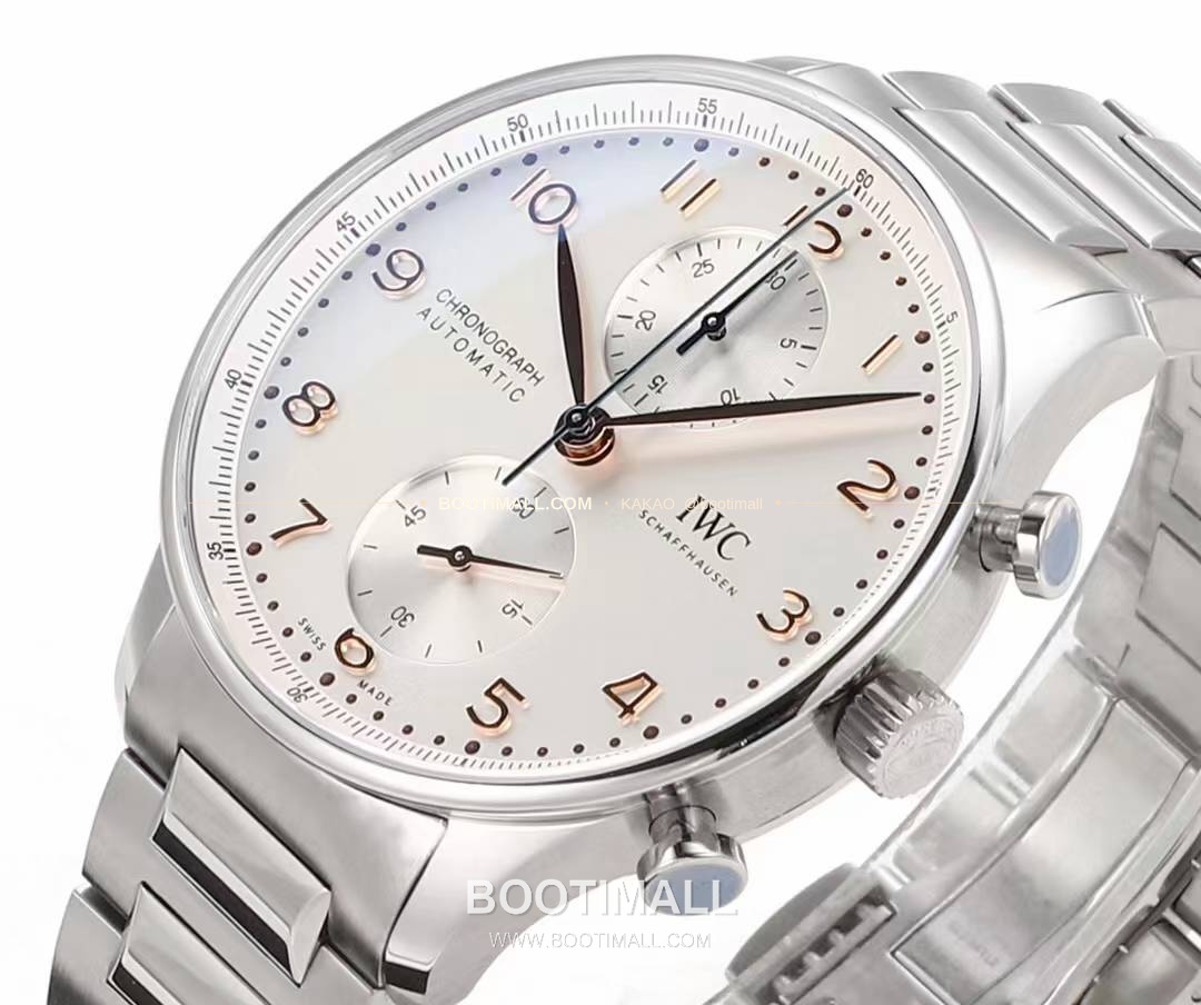 IWC 포르투기저 크로노그래프 스틸 브레이슬릿 오토매틱 IWC Portugieser Chronograph Steel Bracelet Automatic 41mm 3