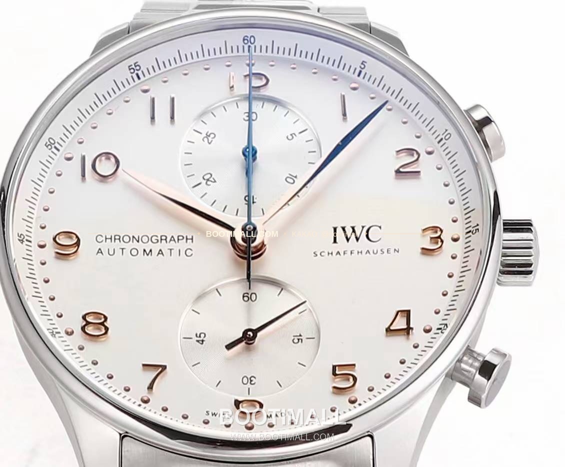 IWC 포르투기저 크로노그래프 스틸 브레이슬릿 오토매틱 IWC Portugieser Chronograph Steel Bracelet Automatic 41mm 6