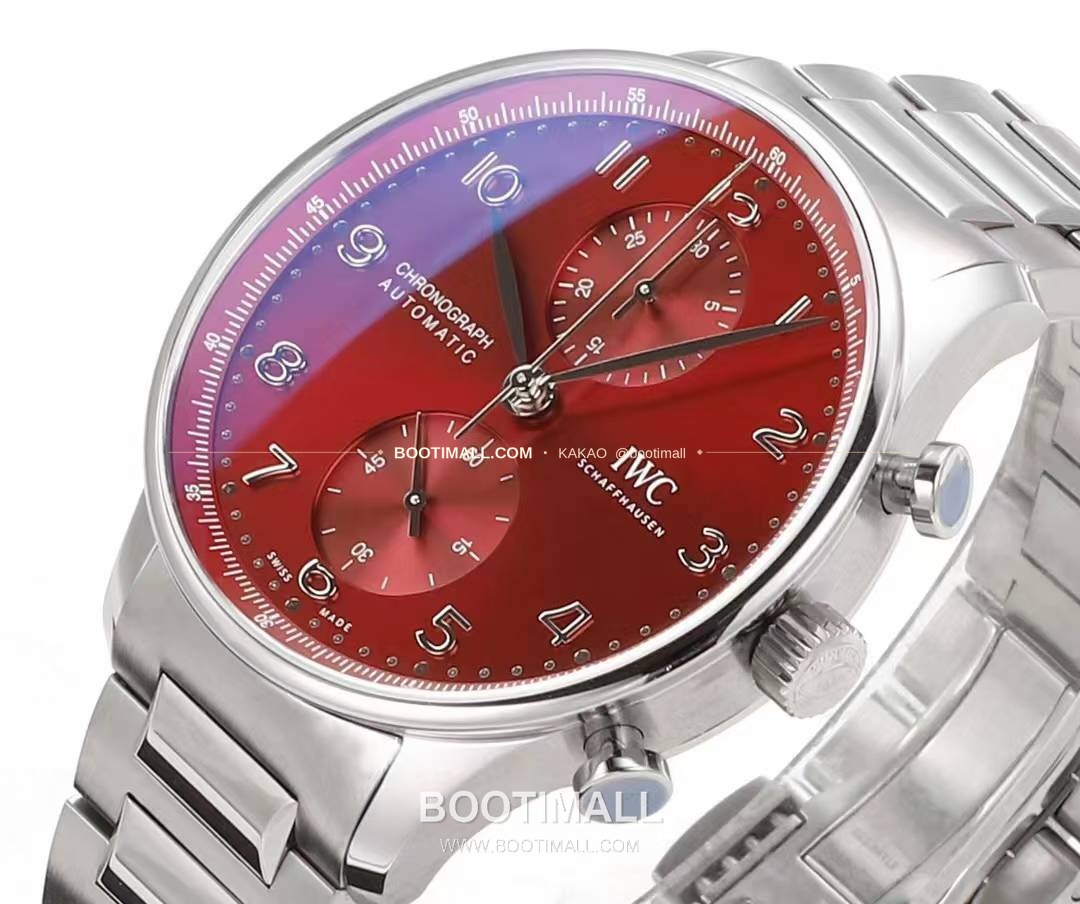 IWC 포르투기저 크로노그래프 스틸 브레이슬릿 오토매틱 IWC Portugieser Chronograph Steel Bracelet Automatic 41mm 3