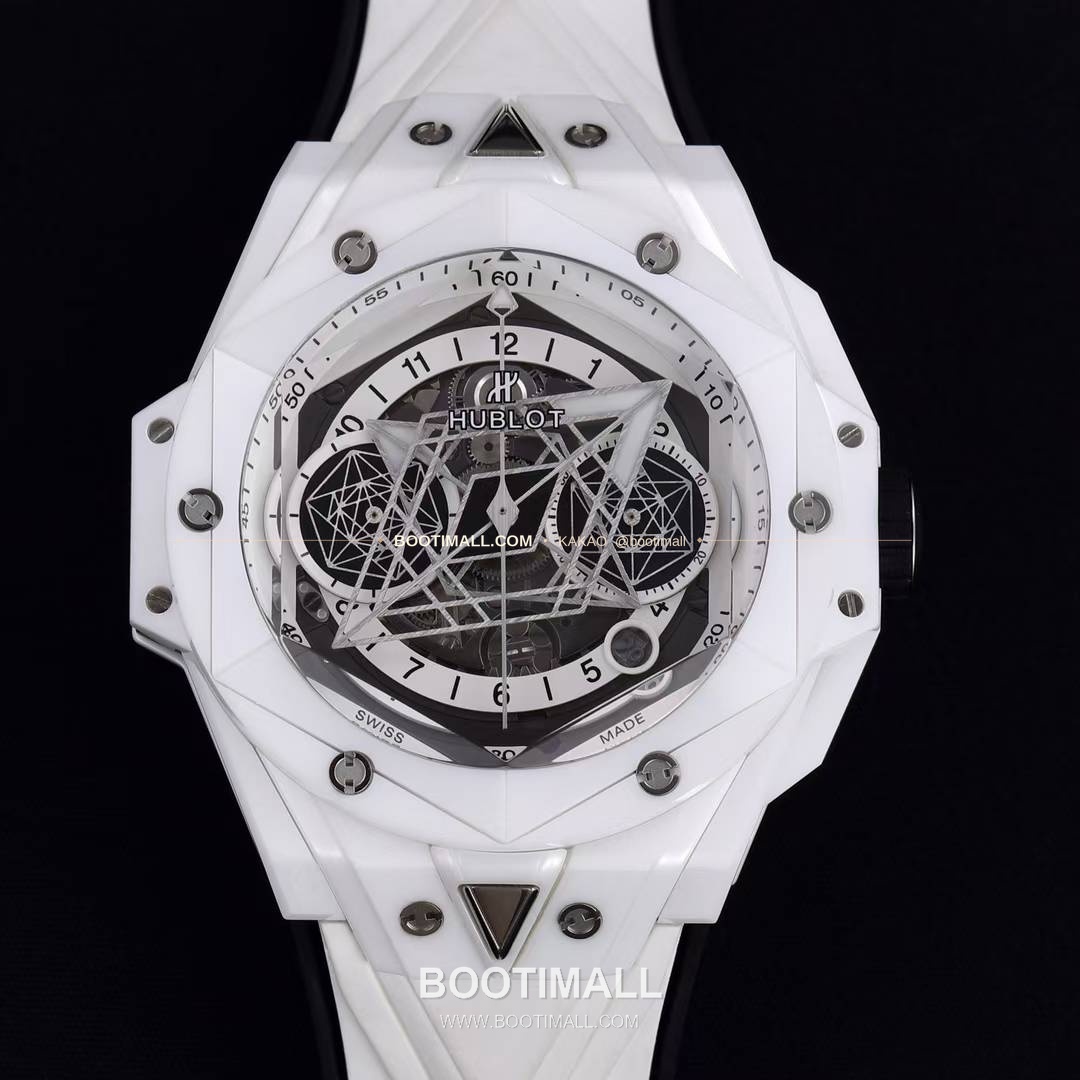 위블로 빅뱅 상블루 II 세라믹 스켈레톤 플라이백 크로노그래프 오토매틱 Hublot Big Bang Sang Bleu II Ceramic Skeleton Flyback Chronograph Automatic 45mm 2