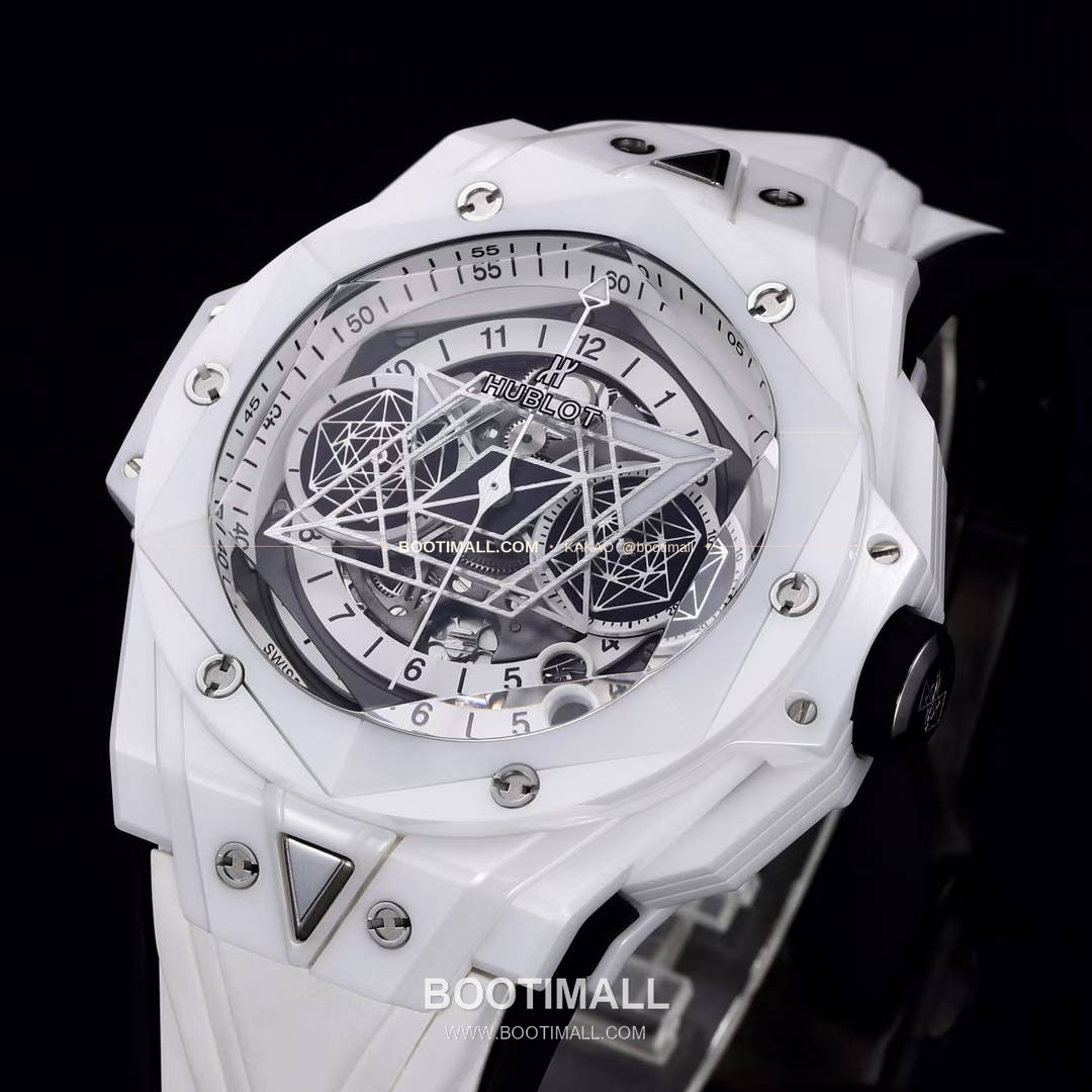 위블로 빅뱅 상블루 II 세라믹 스켈레톤 플라이백 크로노그래프 오토매틱 Hublot Big Bang Sang Bleu II Ceramic Skeleton Flyback Chronograph Automatic 45mm 4