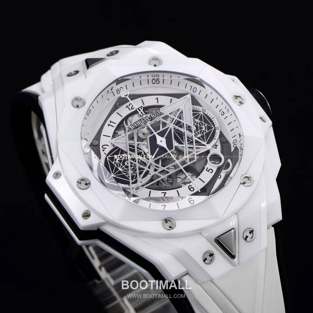 위블로 빅뱅 상블루 II 세라믹 스켈레톤 플라이백 크로노그래프 오토매틱 Hublot Big Bang Sang Bleu II Ceramic Skeleton Flyback Chronograph Automatic 45mm 5
