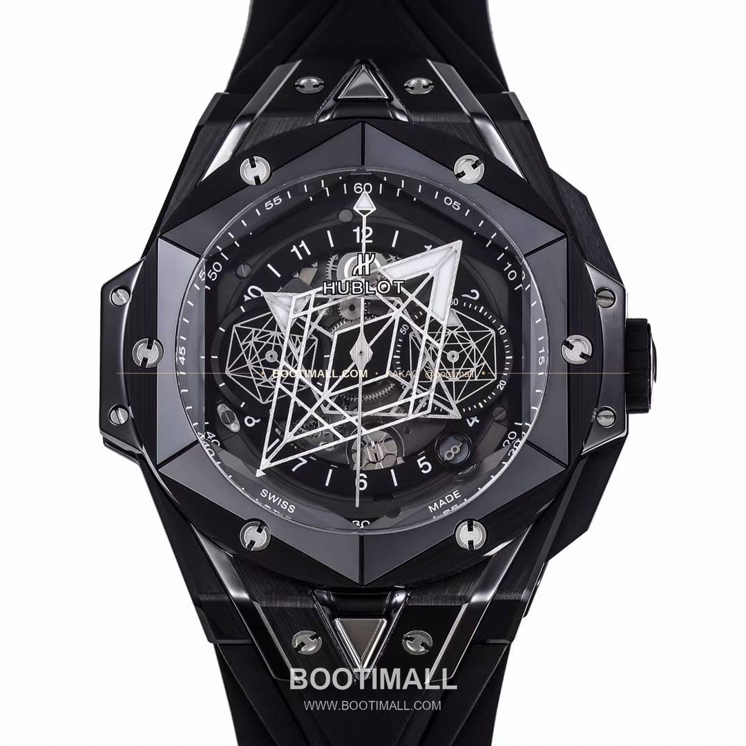 위블로 빅뱅 상블루 II 세라믹 스켈레톤 플라이백 크로노그래프 오토매틱 Hublot Big Bang Sang Bleu II Ceramic Skeleton Flyback Chronograph Automatic 45mm 2